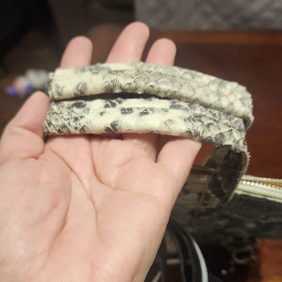 Latico Black and White Snakeskin Backpack - Picture 6 of 8